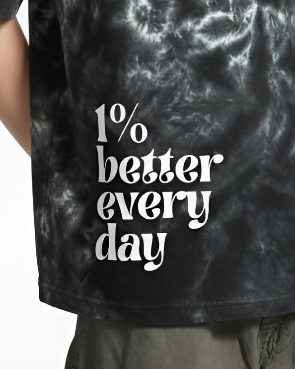 ONE PERCENT DAILY! - BLACK TIE-DYE