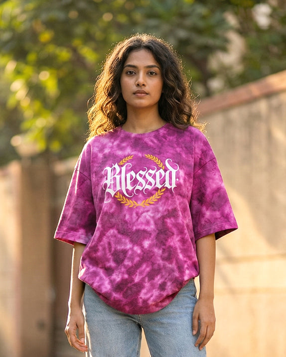 BLESSED! - PINK TIE-DYE